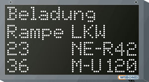 Alphanumerische-Displays / Punktmatrix / für Außen / Funknetzwerk-Technologie