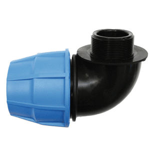 Schraubanschluss / Winkel / hydraulisch / Polypropylen