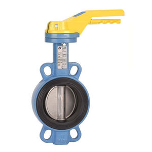 Absperrklappe / Hebel / für Gas / Zwischenflansch