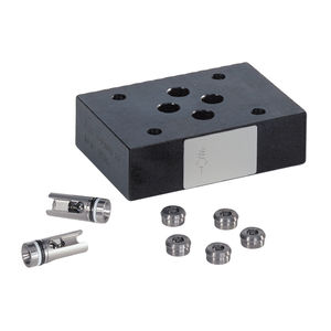 Mehrweg-Verteilerblock / Stahl / Gewinde / hydraulisch