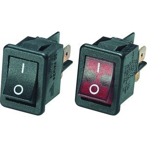 Wippschalter / einpolig / beleuchtet / elektromechanisch