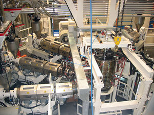 Blasfolienextrusionsanlage / für PET / für Luftpolsterfolien