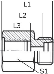 hydraulischer Adapter / Gewinde / innen