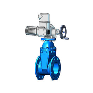Segmentschütz / elektrisch betrieben / für Wasser / Flansch
