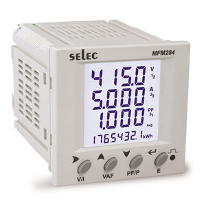 einphasiger Elektrischer Energiezähler / für Einbau / mit LCD-Display / Impulsausgang