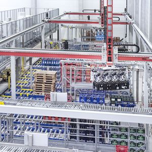 Palettierer und Depalettierer / Roboter / für Flaschen / für Kunststoffkisten / automatisch