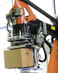 Portal-Roboter / 3-Achs / Palettier / mit Knickarm