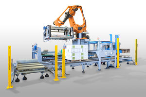 Palettierroboterzelle / Verpackung / Abfüll / für die Lebensmittelindustrie