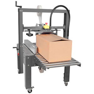 Doppelklappen-Kartonverschließer / Klebeband / halbautomatisch