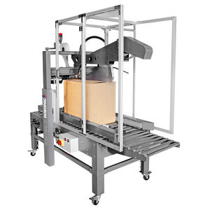 Doppelklappen-Kartonverschließer / Klebeband / automatisch