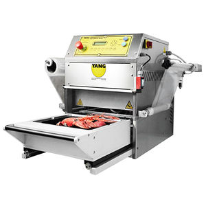 linearer Schalensiegler / halbautomatisch / für die Lebensmittelindustrie