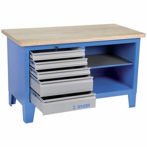 Holzwerkbank / 5-Schubladen