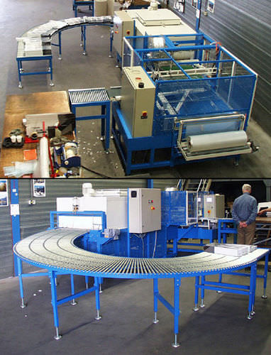 Maschine zum Verpacken in L-Form mit Schrumpftunnel AW-58, VT-28 Zappe
