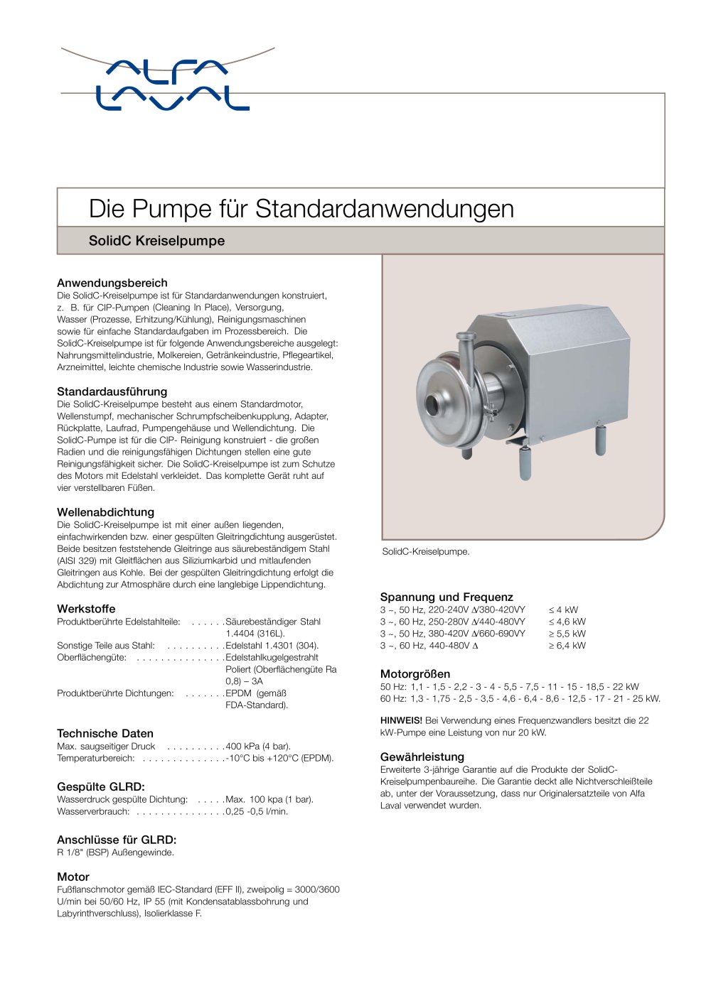 SolidC Kreiselpumpe - Alfa Laval