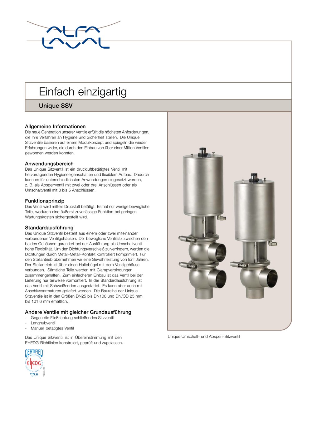 Unique SSV - Alfa Laval