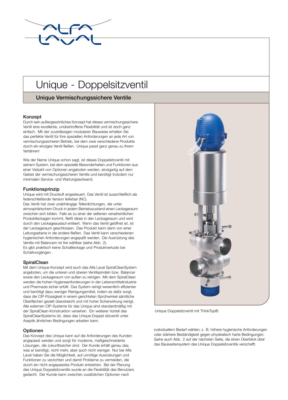 Unique Vermischungssichere Ventile - Alfa Laval