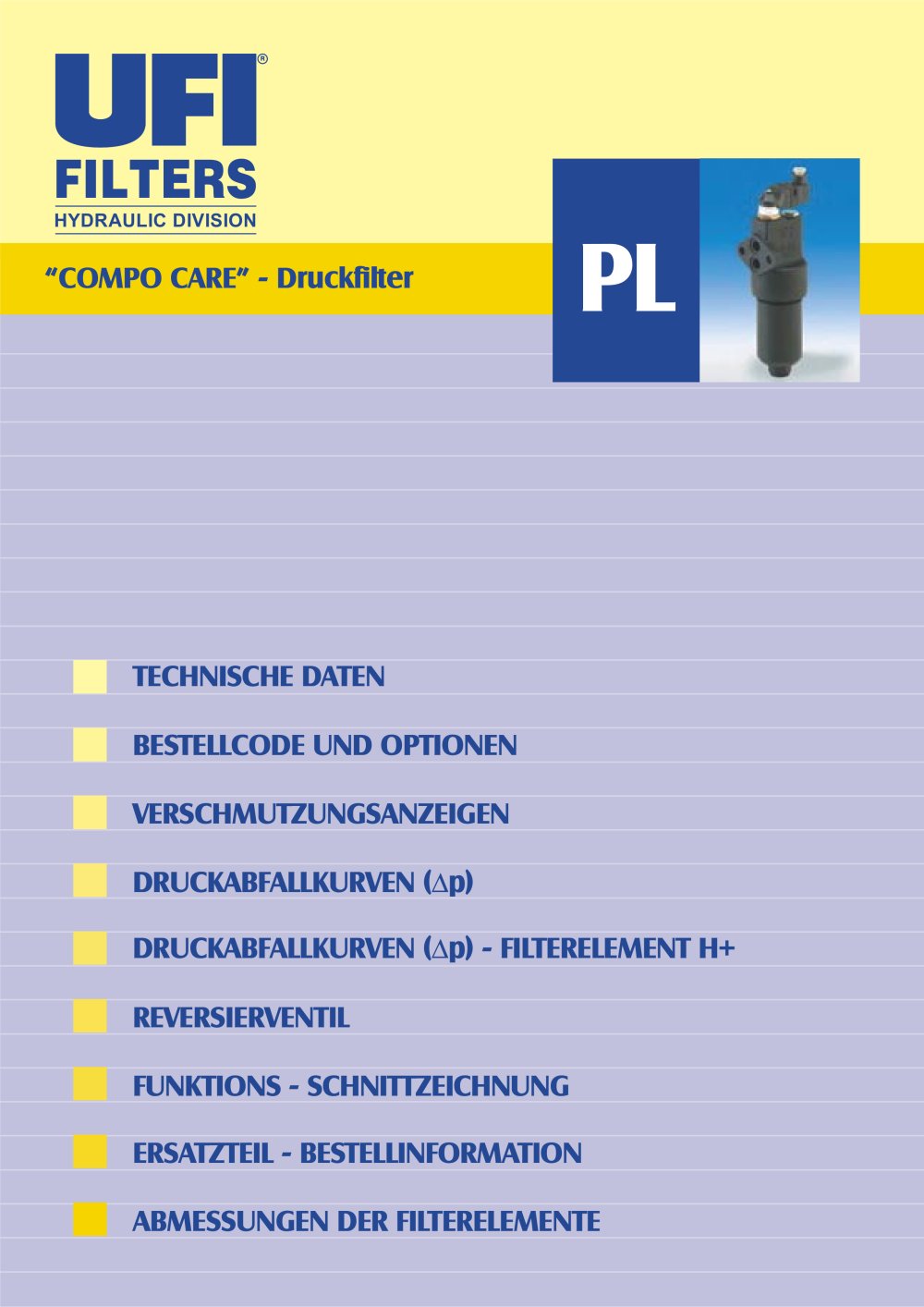 PL - COMPO CARE - Druckfilter - UFI HYDRAULIC