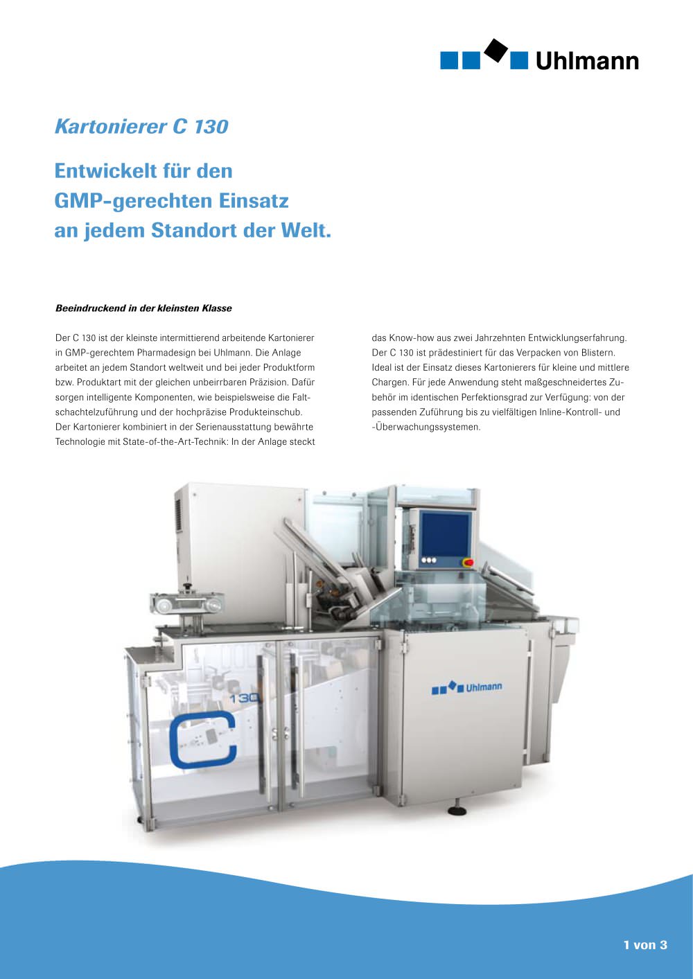 Kartonierer C 130 - Uhlmann Pac-Systeme