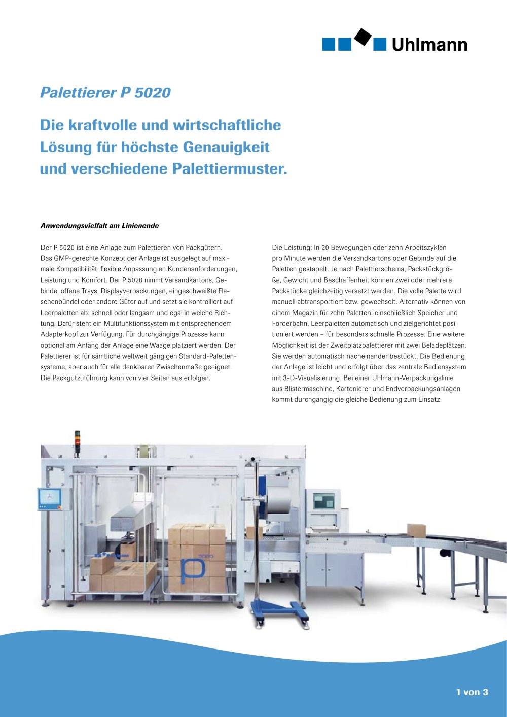 Palettierer P 5020 - Uhlmann Pac-Systeme