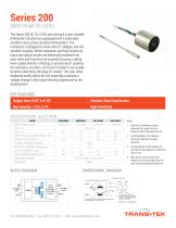 Series 200 Specs  Linear (LVDT) Displacement Transducers