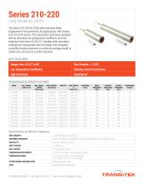 Series 210-220 Specs Linear (LVDT) Displacement Transducers