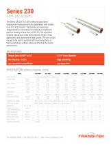 Series 230 Specs Linear (LVDT) Displacement Transducers