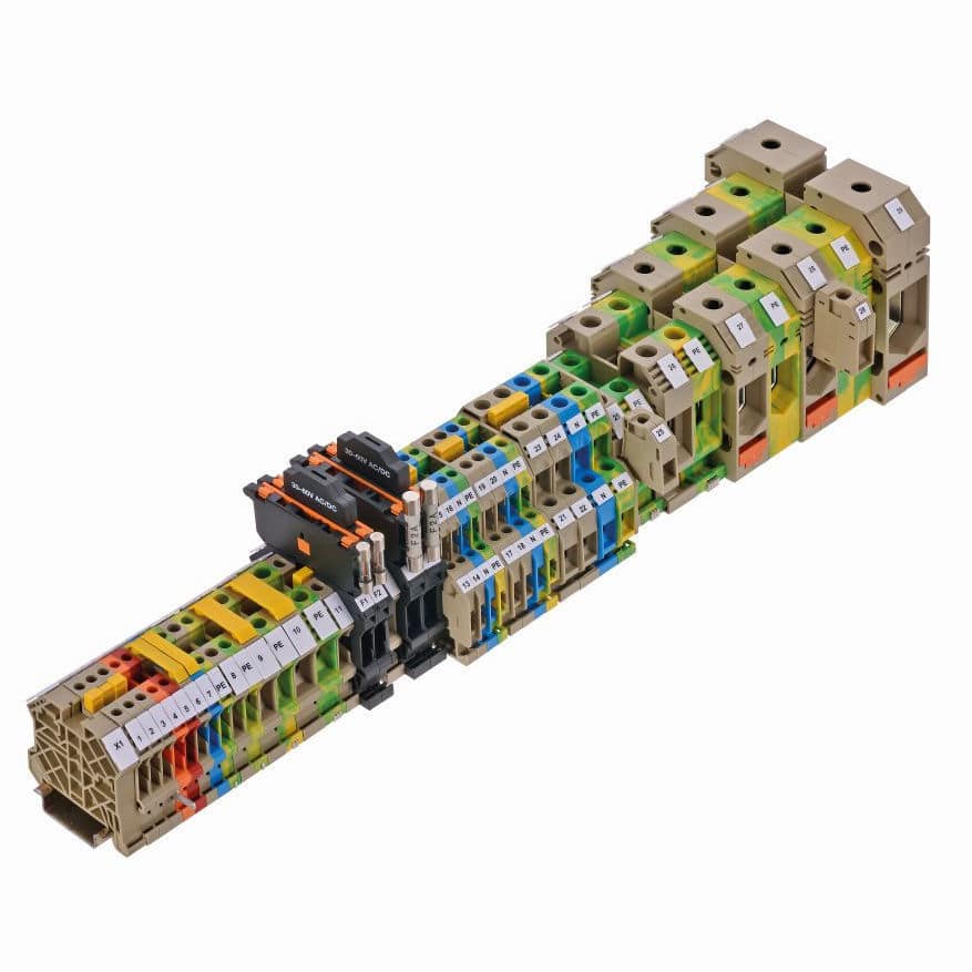 Gauge Block DIN Schiene Klemmenblöcke 40 Menge DK4N Dinkle 10 AWG Stärke 30A 600V Reihenklemmen Hutschiene Wago
