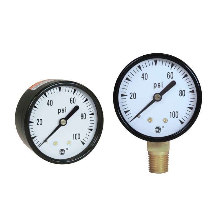 Absolutes Manometer P500 U.S. GAUGE analog / Gewinde / Messing