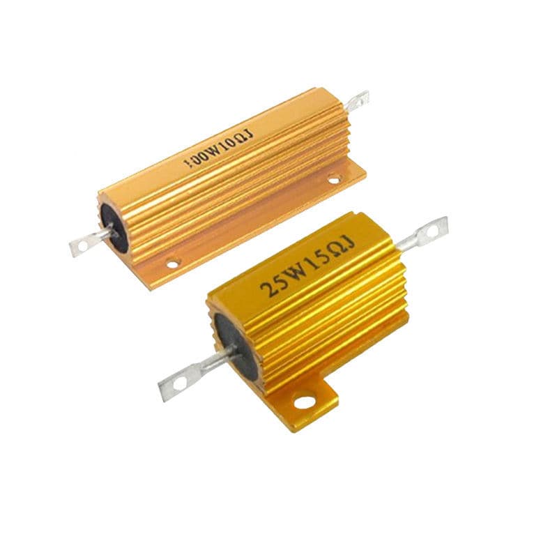 Aluminium-Widerstand 3,9 Ohm, 50W, 2 Stück – Goldfarben, Für Elektronikprojekte