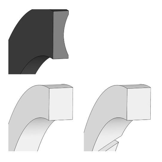 PTFEStützring DICHTOMATIK SAS PTFE