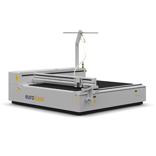 CO2LaserSchneidemaschine 2XL3200 eurolaser GmbH für Textil