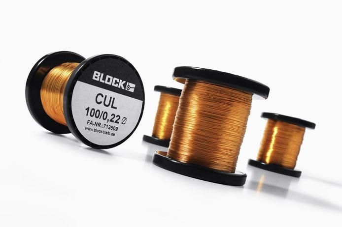 Produktbild von Emaillierter Kupferdraht 0,06 Mm – 100g, QA-1/155, Magnetdraht Für Spulen & Transformatoren (rot/gold)