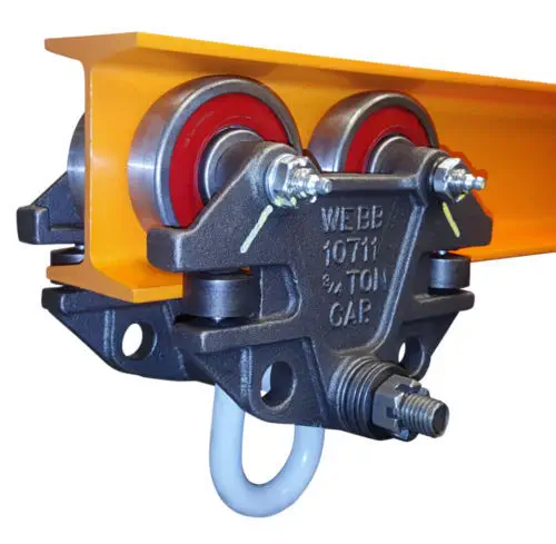 Produktbild von ELLER Mechanische Laufkatze GT – Bis 1000 Kg Tragkraft, Verstellbar Für I-Träger, Leichtgängige Rollen Für Werkstatt, Industrie & Montage