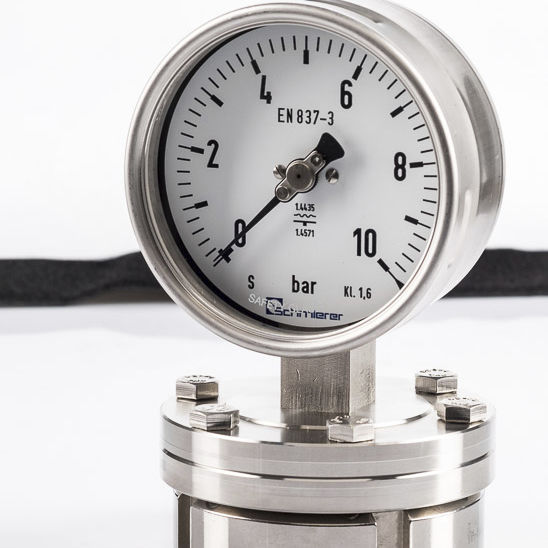 Membranmanometer PKU Schmierer GmbH mit ZifferblattAnzeige
