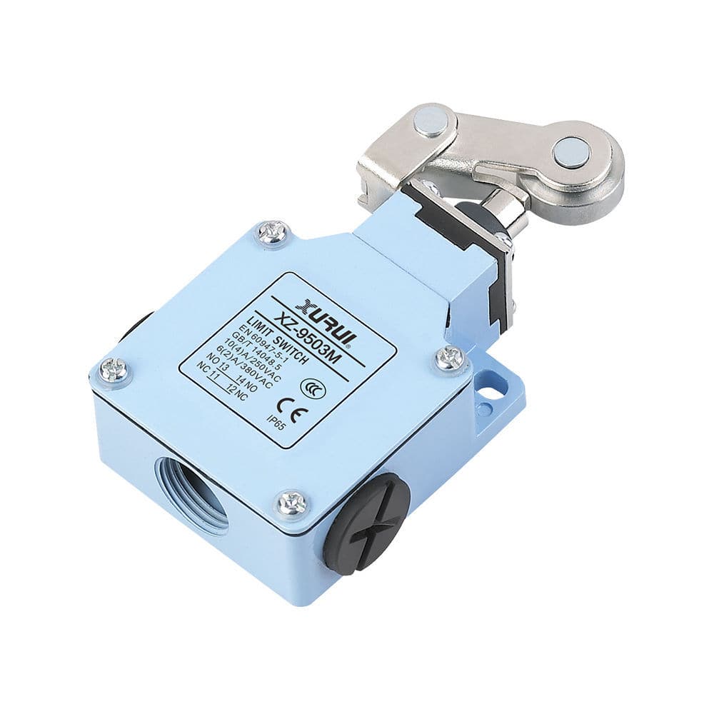 Endschalter XURUI XZ-9508 – 10A/250V, IP65, Metallgehäuse, Verstellbarer Rollenhebel, M18 Kabeleinführung