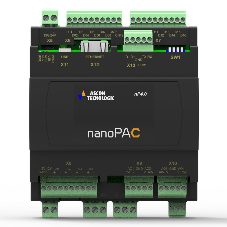 Kompakte SPS NP4 ASCON TECNOLOGIC nano / Analogeingänge