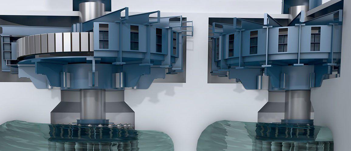 Hydraulische Turbine GE Renewable Energy für Stromerzeugung