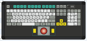 einbaufähige Tastatur / Trackball / PS2 / Membran