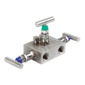 3-Wege-Verteilerblock / Edelstahl / Isolation / Kalibrierung