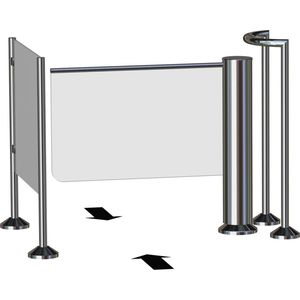 Fußgängertor / motorisiert / Einpersonen / für Gebäude