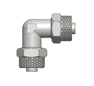 Schnellkupplung / 90°-Winkel / Druckluft / aus vernickeltem Messing