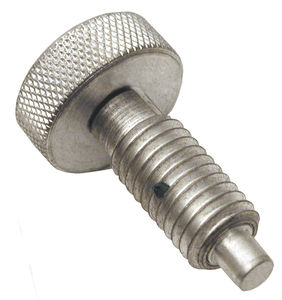 federnder Druckstift / Edelstahl / einziehbar / Hohlhand