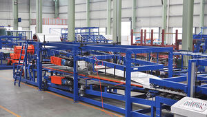 Produktionsanlage für Sandwichplatten aus PSE/Mineralwolle