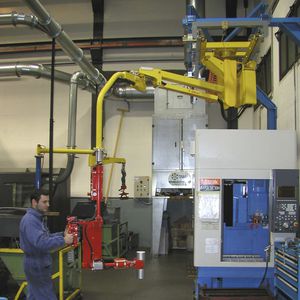 pneumatischer Manipulator / mit Greifsystem / für mechanische Bauteile / Umschlag