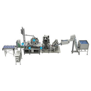 Flaschen-Spül, -Füll und -Verschließmaschine / für flache Produkt