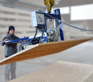 Vakuum-Hebegerät / für Holzplatten / horizontal / Schwenk