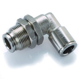 Push-in-Anschluss / Winkel / Druckluft / Edelstahl