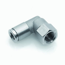 Push-in-Anschluss / Winkel / Druckluft / aus vernickeltem Messing