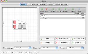 Software für 3D-Drucker / zum Schneiden