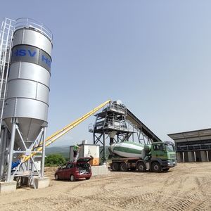 festinstallierte Betonmischanlage 1